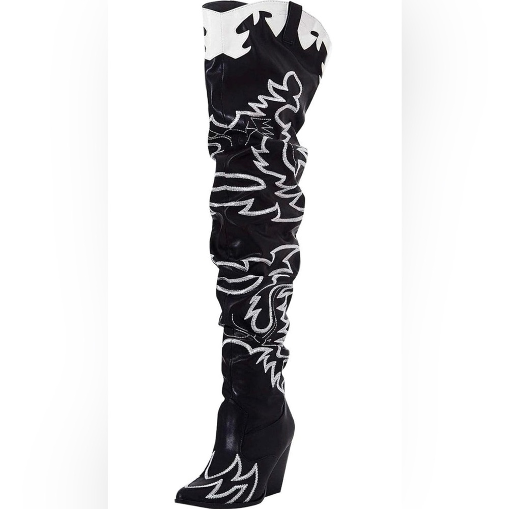 Cape Robbin Black and White Cowboy Boots